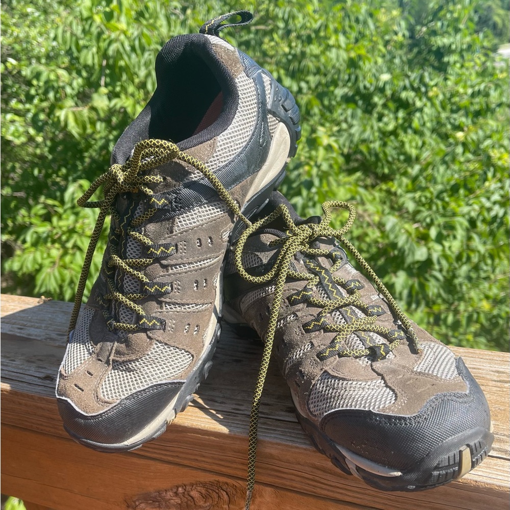 Merrell Brown and Black Athletic Shoes with Rugged Design